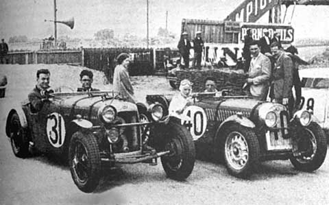 1938 Le Mans Chambers Clarke's HRG waits patiently with Fawcett 